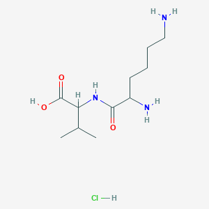 molecular formula C11H24ClN3O3 B1602300 2-(2,6-Diaminohexanoylamino)-3-methylbutanoic acid;hydrochloride CAS No. 92218-55-8