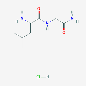 2-Amino-N-(2-amino-2-oxoethyl)-4-methylpentanamide;hydrochloride