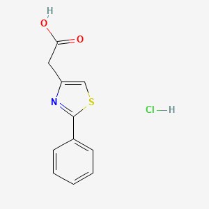 molecular formula C11H10ClNO2S B1602305 2-(2-Phenylthiazol-4-yl)acetic acid hydrochloride CAS No. 857998-13-1