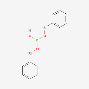 molecular formula C12H11BHg2O3 B1602309 Mercury, [mu-[orthoborato(2-)-O:O']]diphenyldi- CAS No. 6273-99-0
