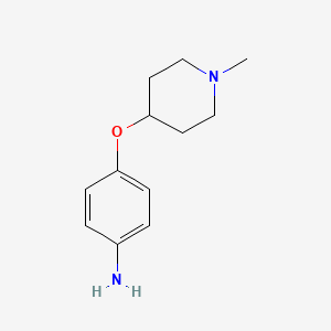 molecular formula C12H18N2O B1602314 4-((1-Methylpiperidin-4-yl)oxy)aniline CAS No. 358789-72-7