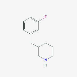 molecular formula C12H16FN B1602317 3-(3-Fluorobenzyl)piperidine CAS No. 795261-46-0