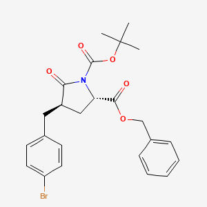 2-Benzyl 1-tert-butyl (2S,4R)-4-[(4-bromophenyl)methyl]-5-oxopyrrolidine-1,2-dicarboxylate