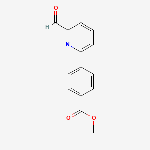 molecular formula C14H11NO3 B1602350 Methyl 4-(6-formylpyridin-2-yl)benzoate CAS No. 834884-81-0