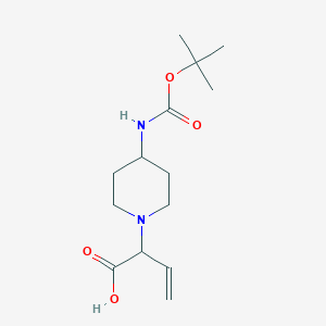 2-{4-[(tert-Butoxycarbonyl)amino]piperidin-1-yl}but-3-enoic acid