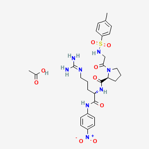 molecular formula C28H38N8O9S B1602354 N-(p-Tosyl)-GPR-pNA acetate CAS No. 86890-95-1