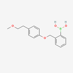 molecular formula C16H19BO4 B1602357 (2-((4-(2-Methoxyethyl)phenoxy)methyl)phenyl)boronic acid CAS No. 871126-29-3