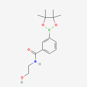 molecular formula C15H22BNO4 B1602378 N-(2-HYDROXYETHYL)-3-(4,4,5,5-TETRAMETHYL-1,3,2-DIOXABOROLAN-2-YL)BENZAMIDE CAS No. 943911-66-8