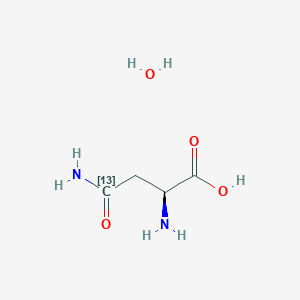 (2S)-2,4-Diamino-4-oxo(413C)butanoic acid;hydrate