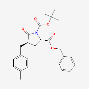 2-Benzyl 1-tert-butyl (2S,4R)-4-[(4-methylphenyl)methyl]-5-oxopyrrolidine-1,2-dicarboxylate