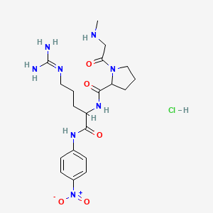 molecular formula C20H31ClN8O5 B1602398 Sar-Pro-Arg p-nitroanilide dihydrochloride CAS No. 75241-23-5