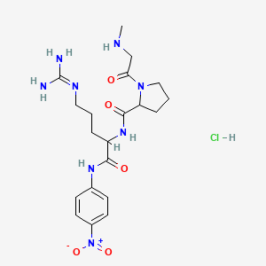 N-[5-(Diaminomethylideneamino)-1-(4-nitroanilino)-1-oxopentan-2-yl]-1-[2-(methylamino)acetyl]pyrrolidine-2-carboxamide;hydrochloride