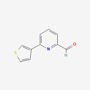 molecular formula C10H7NOS B1602402 6-(3-Thienyl)pyridine-2-carboxaldehyde CAS No. 834884-76-3