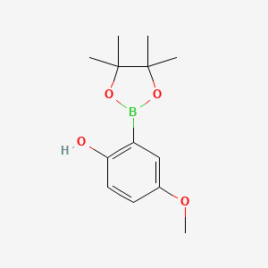 molecular formula C13H19BO4 B1602412 4-Methoxy-2-(4,4,5,5-tetramethyl-1,3,2-dioxaborolan-2-YL)phenol CAS No. 937591-48-5