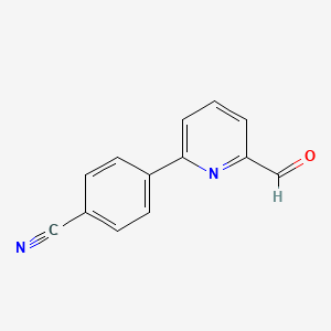 molecular formula C13H8N2O B1602437 4-(6-Formylpyridin-2-yl)benzonitrile CAS No. 834884-79-6