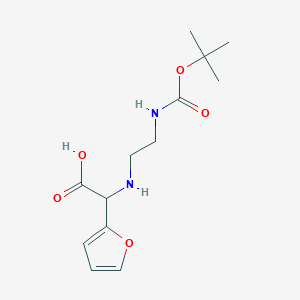 2-Furyl{[2-({[(2-methyl-2-propanyl)oxy]carbonyl}amino)ethyl]amino}acetic acid