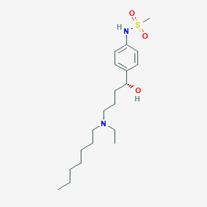 molecular formula C20H36N2O3S B160244 N-(4-((1R)-4-(ethylheptylamino)-1-hydroxybutyl)phenyl)methanesulfonamide CAS No. 136591-56-5