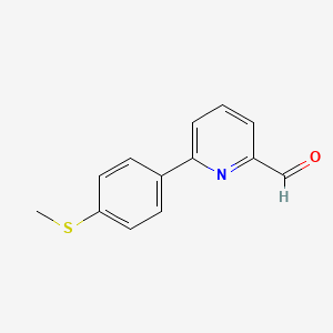 6-(4-Methylsulfanylphenyl)pyridine-2-carbaldehyde