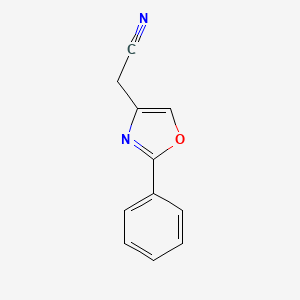 molecular formula C11H8N2O B1602446 (2-Phenyl-1,3-oxazol-4-yl)acetonitrile CAS No. 30494-98-5