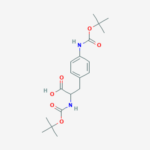 molecular formula C19H28N2O6 B1602447 2-Tert-butoxycarbonylamino-3-(4-tert-butoxycarbonylamino-phenyl)-propionic acid CAS No. 86937-77-1