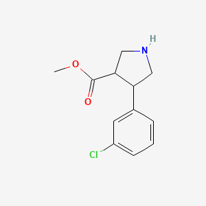 molecular formula C12H14ClNO2 B1602448 Methyl 4-(3-chlorophenyl)pyrrolidine-3-carboxylate CAS No. 939758-09-5