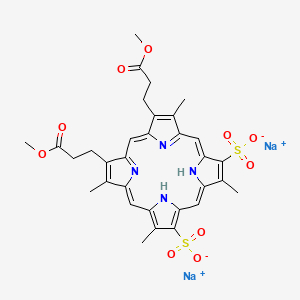 molecular formula C32H32N4Na2O10S2 B1602449 Deuteroporphyrin IX 2,4-disulfonic acid dimethyl ester disodium salt CAS No. 58537-78-3