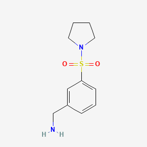 molecular formula C11H16N2O2S B1602457 (3-(Pyrrolidin-1-ylsulfonyl)phenyl)methanamine CAS No. 953727-42-9