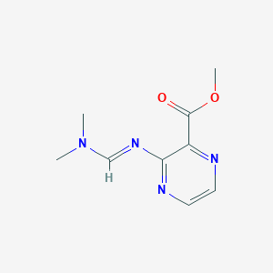 molecular formula C9H12N4O2 B160246 Methyl3-(((dimethylamino)methylene)amino)pyrazine-2-carboxylate CAS No. 134540-17-3