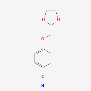 molecular formula C11H11NO3 B1602462 2-(4-Cyano-phenoxymethyl)-[1,3]dioxolane CAS No. 850350-15-1