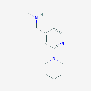 molecular formula C12H19N3 B1602466 N-methyl-N-[(2-piperidin-1-ylpyridin-4-yl)methyl]amine CAS No. 879896-58-9