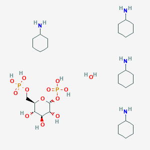 molecular formula C30H68N4O13P2 B160247 alpha-D-Glucose 1,6-bisphosphate tetra(cyclohexylammonium) salt hydrate CAS No. 71662-13-0