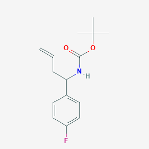 molecular formula C15H20FNO2 B1602476 Tert-butyl (1-(4-fluorophenyl)but-3-en-1-yl)carbamate CAS No. 913563-71-0