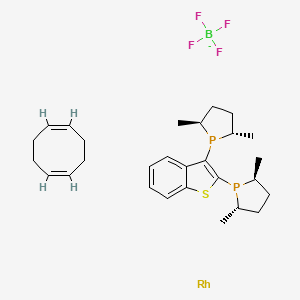 molecular formula C28H40BF4P2RhS- B1602492 2,3-Bis[(2S,5S)-2,5-dimethylphospholan-1-yl]-1-benzothiophene;(1Z,5Z)-cycloocta-1,5-diene;rhodium;tetrafluoroborate CAS No. 849920-73-6