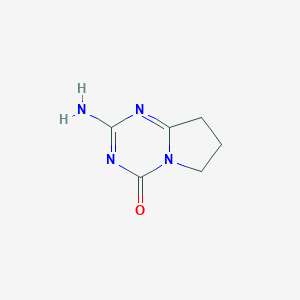 molecular formula C6H8N4O B160250 2-Amino-7,8-dihydropyrrolo[1,2-a][1,3,5]triazin-4(6H)-one CAS No. 130766-54-0