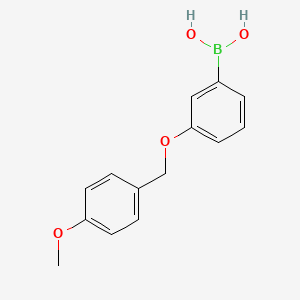 molecular formula C14H15BO4 B1602501 (3-((4-Methoxybenzyl)oxy)phenyl)boronic acid CAS No. 1072951-89-3