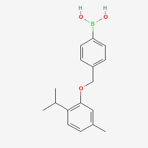 molecular formula C17H21BO3 B1602506 4-[(2-Isopropyl-5-methylphenoxy)methyl]phenylboronic acid CAS No. 1072951-58-6