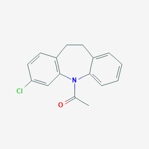 molecular formula C16H14ClNO B160251 5-Acetyl-3-chloro-10,11-dihydro-5H-dibenz[b,f]azepine CAS No. 25961-11-9