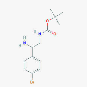 molecular formula C13H19BrN2O2 B1602511 tert-Butyl (2-amino-2-(4-bromophenyl)ethyl)carbamate CAS No. 939760-50-6