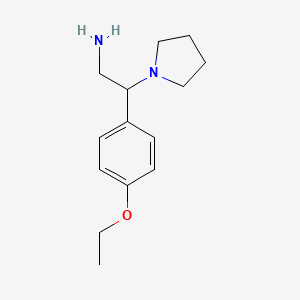 molecular formula C14H22N2O B1602513 2-(4-Ethoxy-phenyl)-2-pyrrolidin-1-YL-ethylamine CAS No. 31466-56-5