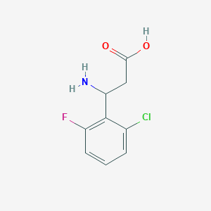 molecular formula C9H9ClFNO2 B1602516 3-Amino-3-(2-chloro-6-fluorophenyl)propanoic acid CAS No. 682803-80-1