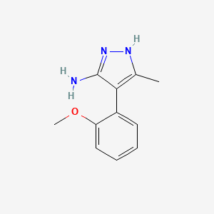 molecular formula C11H13N3O B1602517 4-(2-Methoxyphenyl)-3-methyl-1H-pyrazol-5-amine CAS No. 895010-58-9