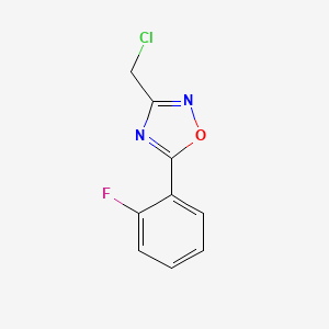 molecular formula C9H6ClFN2O B1602519 3-(氯甲基)-5-(2-氟苯基)-1,2,4-噁二唑 CAS No. 844499-00-9