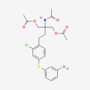 molecular formula C23H26ClNO6S B1602521 Desbenzyl N-Acetyl-di-O-acetyl KRP-203 CAS No. 951238-24-7
