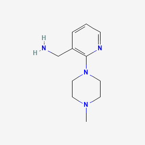 molecular formula C11H18N4 B1602524 (2-(4-Methylpiperazin-1-yl)pyridin-3-yl)methanamine CAS No. 953748-71-5