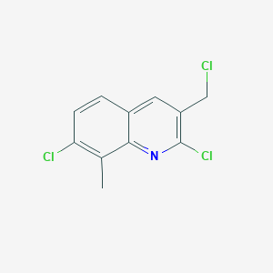 molecular formula C11H8Cl3N B1602527 3-Chloromethyl-2,7-dichloro-8-methylquinoline CAS No. 948292-24-8
