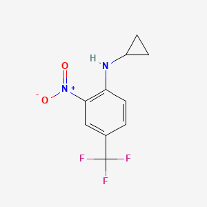 molecular formula C10H9F3N2O2 B1602530 N-Cyclopropyl-2-nitro-4-(trifluoromethyl)aniline CAS No. 887351-41-9