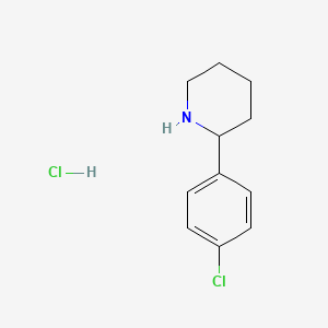 molecular formula C11H15Cl2N B1602533 2-(4-Chlorophenyl)piperidine hydrochloride CAS No. 37656-37-4