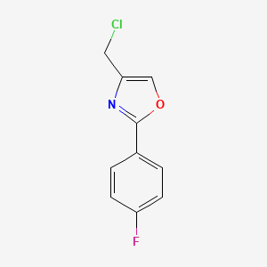 molecular formula C10H7ClFNO B1602543 4-(Chloromethyl)-2-(4-fluorophenyl)-1,3-oxazole CAS No. 22091-39-0