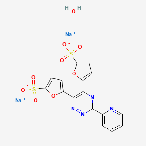 molecular formula C16H10N4Na2O9S2 B1602550 Disodium;5-[3-pyridin-2-yl-6-(5-sulfonatofuran-2-yl)-1,2,4-triazin-5-yl]furan-2-sulfonate;hydrate CAS No. 698999-54-1