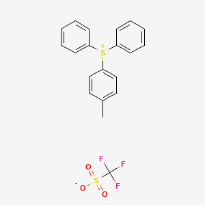 molecular formula C20H17F3O3S2 B1602557 (4-Methylphenyl)diphenylsulfonium triflate CAS No. 81416-37-7